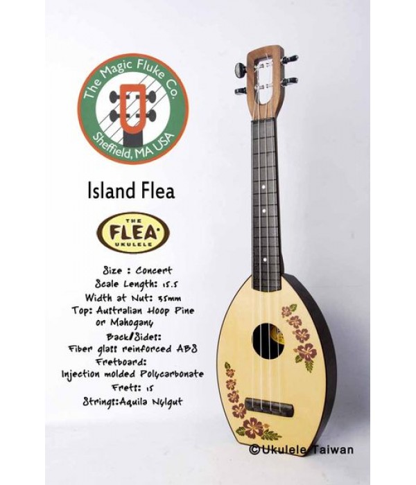 【台灣烏克麗麗 專門店】Flea 瘋狂跳蚤全面侵台! Island Flea ukulele 23吋 美國原廠製造 (附琴袋+調音器+教材)